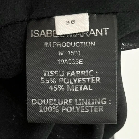 Isabel Marant Étoile Beatrice Gunmetal Metallic Skirt Size 38 - Picture 13 of 16